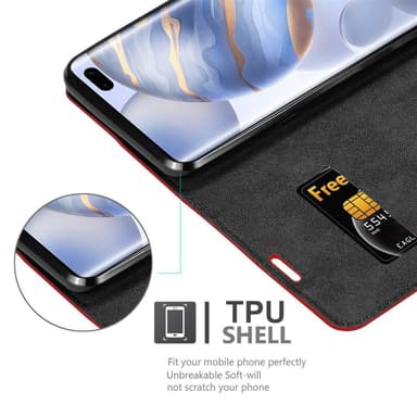 Honor 30 PRO lommebokdeksel case (rød)