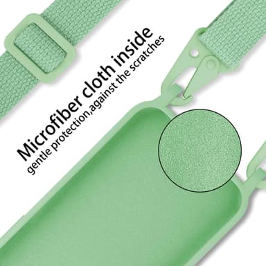 Deksel iPhone 13 MINI med Halskjede (grønn)