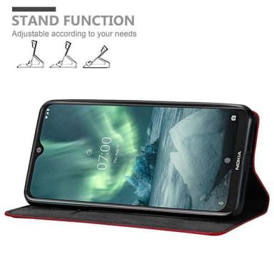 Nokia 7.2 lommebokdeksel case (rød)