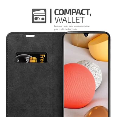 Samsung Galaxy A42 4G lommebokdeksel case (svart)
