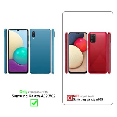 Samsung Galaxy A02 / M02 lommebokdeksel etui (sølv)
