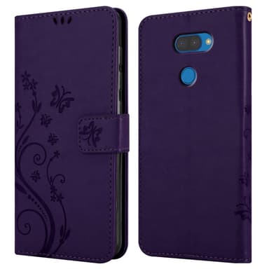 LG K40S lommebokdeksel Blomster (Lilla)