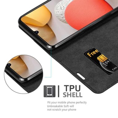 Samsung Galaxy A42 4G lommebokdeksel case (svart)