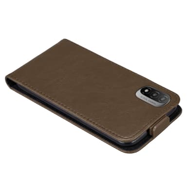 Motorola MOTO E20 / E30 / E40 deksel flip cover (brun)