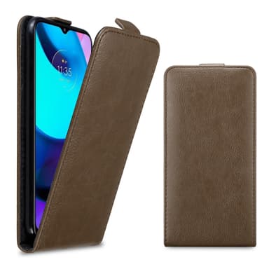 Motorola MOTO E20 / E30 / E40 deksel flip cover (brun)