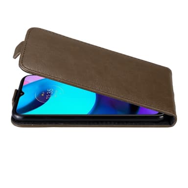 Motorola MOTO E20 / E30 / E40 deksel flip cover (brun)
