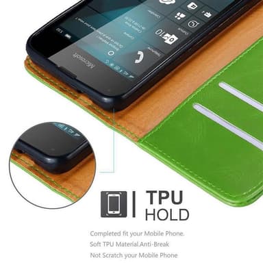 Nokia Lumia 550 lommebokdeksel etui (grønn)