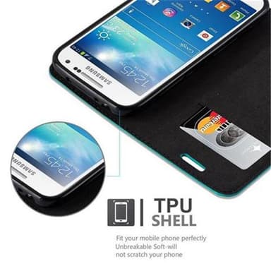 Samsung Galaxy S4 MINI lommebokdeksel case (turkis)