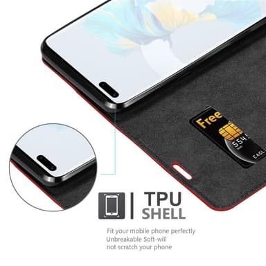 Huawei MATE 40 PRO lommebokdeksel case (rød)