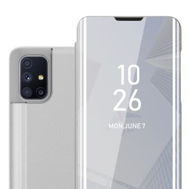 Samsung Galaxy M51 lommebokdeksel etui (sølv)