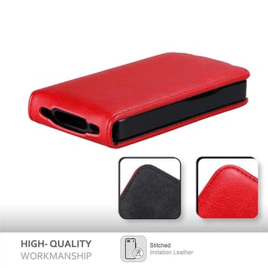 iPhone 4 / 4S deksel flip cover (rød)