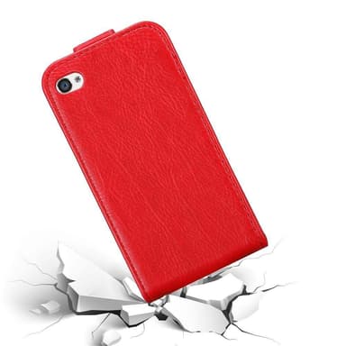iPhone 4 / 4S deksel flip cover (rød)