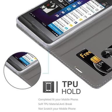 Blackberry Z10 lommebokdeksel etui (grå)