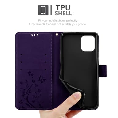 Oppo FIND X3 PRO lommebokdeksel Blomster (lilla)
