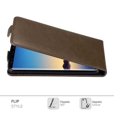Samsung Galaxy NOTE 8 deksel flip cover (brun)