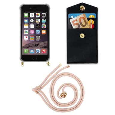 iPhone 6 / 6S Deksel med Halskjede (rosa)