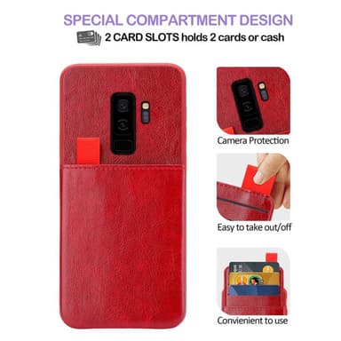 Samsung Galaxy S9 PLUS Deksel Kunstskinn (rød)