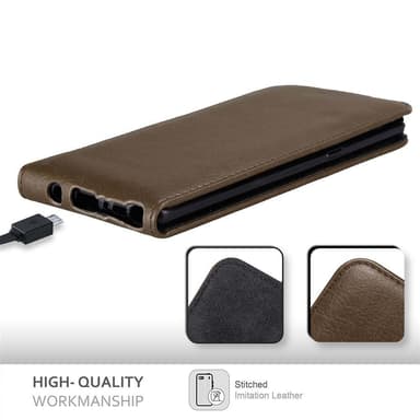 Samsung Galaxy NOTE 8 deksel flip cover (brun)