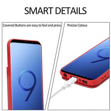 Samsung Galaxy S9 PLUS Deksel Kunstskinn (rød)