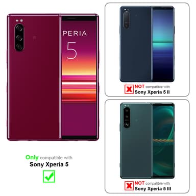 Sony Xperia 5 lommebokdeksel Blomster (turkis)