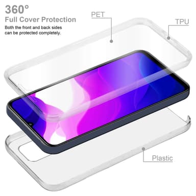 Xiaomi Mi 10 LITE Deksel 360 Case Cover (Gjennomsiktig)