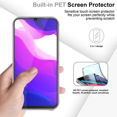 Xiaomi Mi 10 LITE Deksel 360 Case Cover (Gjennomsiktig)