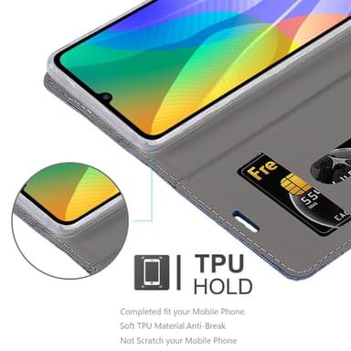 Huawei Y6P lommebokdeksel etui (blå)