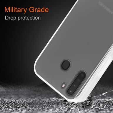 Samsung Galaxy A21 Deksel Case Cover (gjennomsiktig)