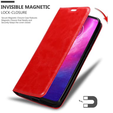 Motorola ONE HYPER lommebokdeksel case (rød)