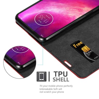 Motorola ONE HYPER lommebokdeksel case (rød)