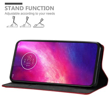 Motorola ONE HYPER lommebokdeksel case (rød)