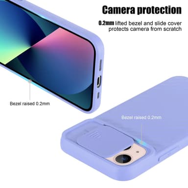 iPhone 13 silikondeksel case (lilla)