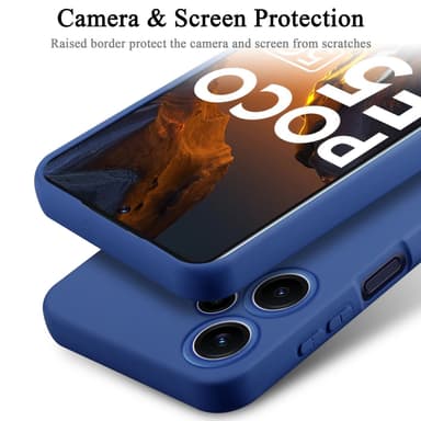 Xiaomi Poco F5 silikondeksel case (blå)