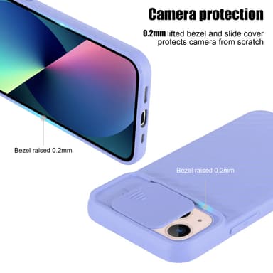 iPhone 13 silikondeksel case (lilla)