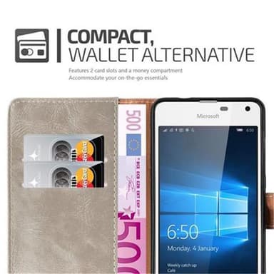 Nokia Lumia 650 lommebokdeksel etui (brun)