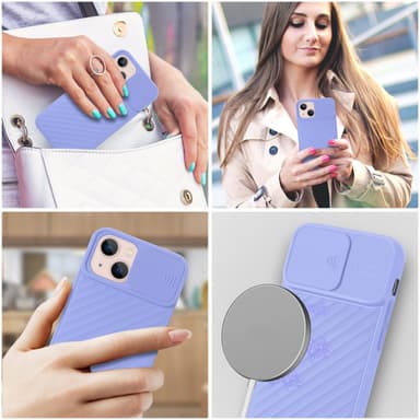 iPhone 13 silikondeksel case (lilla)