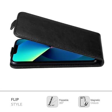 iPhone 13 PRO MAX Deksel Flip Case (svart)