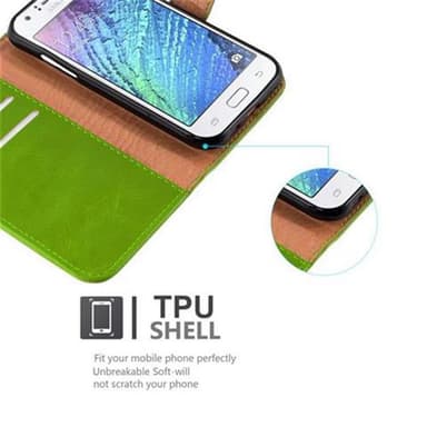 Samsung Galaxy J1 2015 lommebokdeksel etui (grønn)