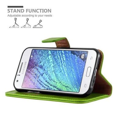 Samsung Galaxy J1 2015 lommebokdeksel etui (grønn)