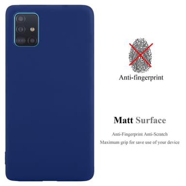 Deksel Samsung Galaxy A51 5G Silikon cover (blå)