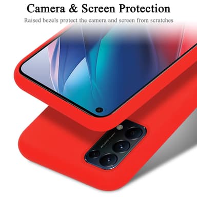 Oppo FIND X3 LITE silikondeksel case (rød)