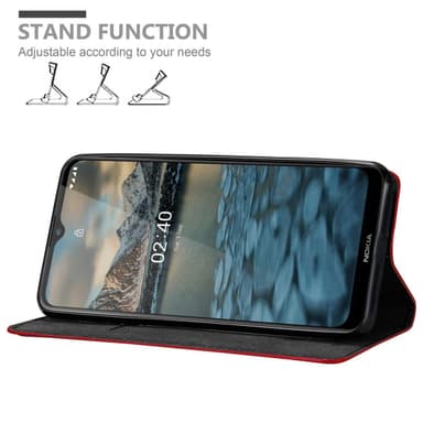 Nokia 2.4 lommebokdeksel case (rød)