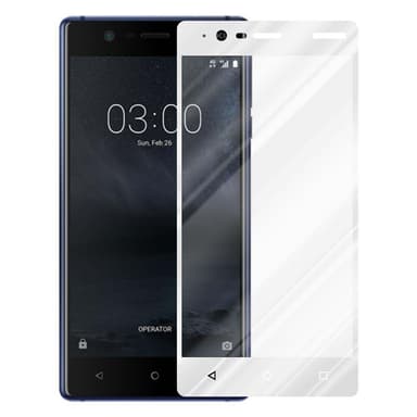 Nokia 3.1 Skjermbeskytter Skärmskydd (hvit)