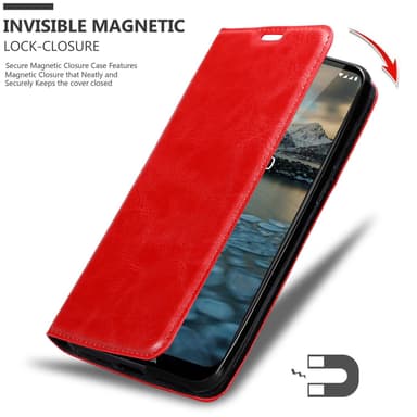 Nokia 2.4 lommebokdeksel case (rød)