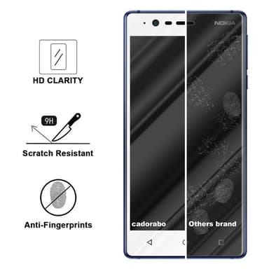Nokia 3.1 Skjermbeskytter Skärmskydd (hvit)