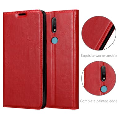 Nokia 2.4 lommebokdeksel case (rød)
