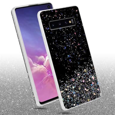 Samsung Galaxy S10 4G Silikondeksel Glitter (svart)