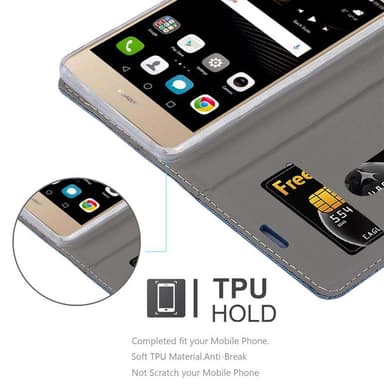 Huawei P8 MAX lommebokdeksel etui (blå)