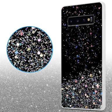 Samsung Galaxy S10 4G Silikondeksel Glitter (svart)