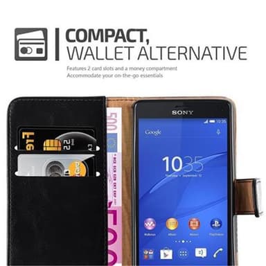Sony Xperia Z3 COMPACT lommebokdeksel etui (svart)
